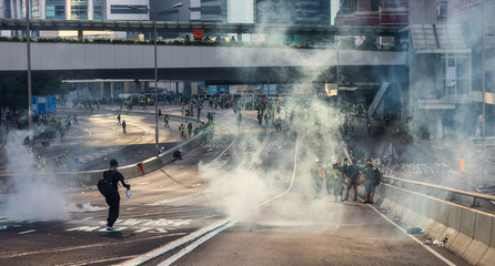 10.1 Chinese National Day Protest in Hong Kong - obrazy, fototapety, plakaty