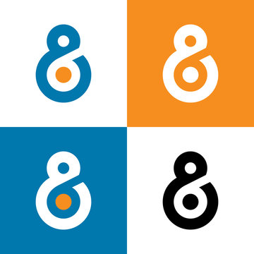 Number 68 or 86 logo template, vector illustration design
