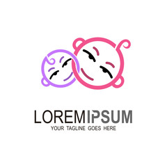 Education logo and baby icon template, family logo, kids icon 
