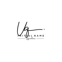 Letter UQ Signature Logo Template Vector