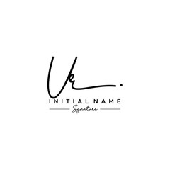 Letter UR Signature Logo Template Vector