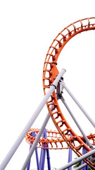 roller coaster on white background