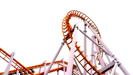 roller coaster on white background