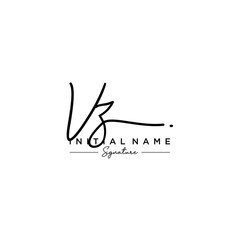 Letter VZ Signature Logo Template Vector