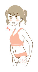 Woman is surprised by fat in legs