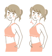 Illustration of a woman pinching ass meat