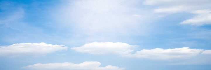 Beautiful blue sky cloudsfor background. Panorama of sky.