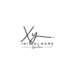 Obraz premium Letter XY Signature Logo Template Vector