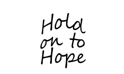 Christian faith, Hold on to Hope, typography for print or use as poster, card, flyer or T shirt