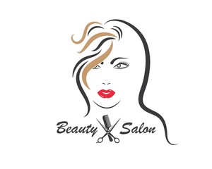 beauty face woman vector illustration template