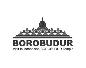 borobudur is indonesian temple one of the words miracles vector illustration