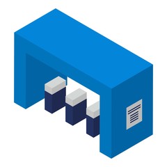 Stand exhibition icon. Isometric of stand exhibition vector icon for web design isolated on white background