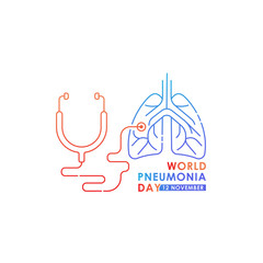 World Pneumonia Day - Lungs Vector logo poster illustration of World Pneumonia Day on 12 November. Healthcare and medical care awareness campaign.