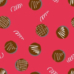 チョコレートの背景素材（レッド）