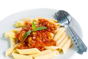 pasta isolated on white