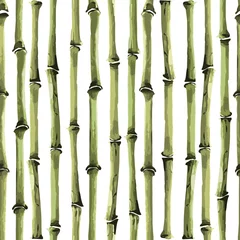 Cercles muraux Rayures verticales Motif vertical sans couture de bambou sur fond blanc