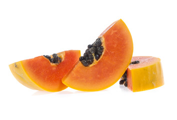 papaya isolated on a white background
