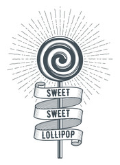 Lollipop and ribbon concept