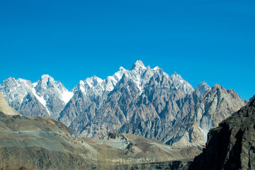 Mountain View of Passu Cones, Hunza, Gilgit-Baltistan, Pakistan