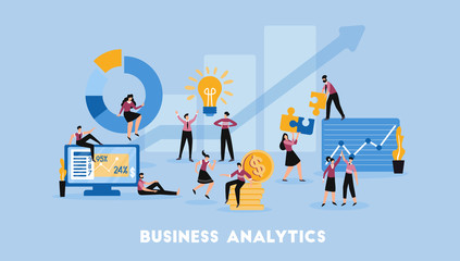 Business Analytics Flat Composition
