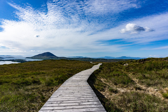 pathway in Connemara National Park, Letterfrack, Cunty Galway, Ireland