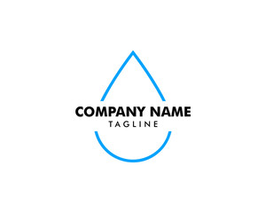 Water drop logo design vector template