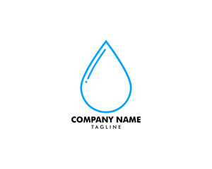Water drop logo design vector template