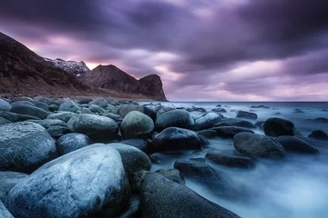 Foto op Aluminium Noorderlicht Norway Lofoten Islands Landscape