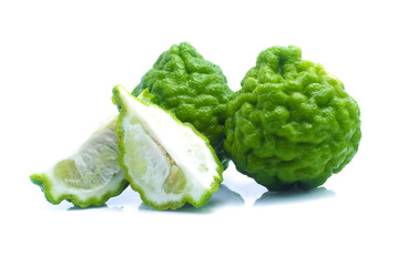 Bergamot fruit isolated on white background