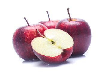 Red apple isolated on white background