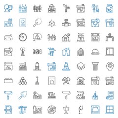 construction icons set