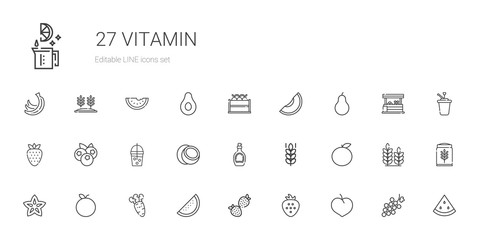 vitamin icons set