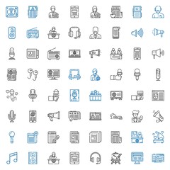 microphone icons set