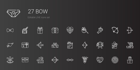 bow icons set