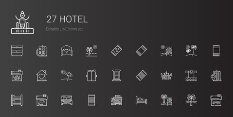 hotel icons set