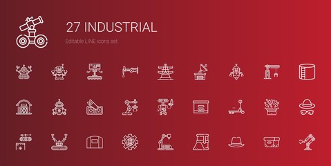 industrial icons set