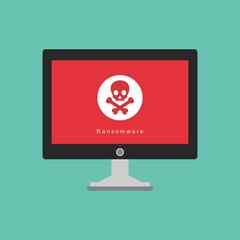 Bug in computer icon, error, bug or scam detected, thread, malware scan, Malware on computer display, Virus computer bug icon, Simple design