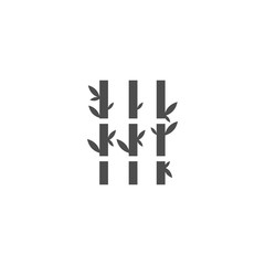 bamboo logo template, design concept, vector illustration