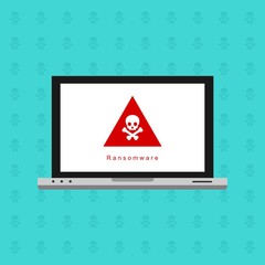 Computer Viruses Attack, Errors detected, Warning signs, Stealing data. Monitor with hacking virus alert messages, bugs, notifications, bomb, open lock, infected files. Vector illustration on white