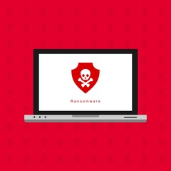Computer Viruses Attack, Errors detected, Warning signs, Stealing data. Monitor with hacking virus alert messages, bugs, notifications, bomb, open lock, infected files. Vector illustration on white