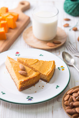 appetizing pumpkin cheesecake