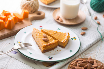 appetizing pumpkin cheesecake