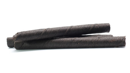 cream sticks isolated on white background