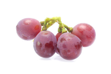 red grape  isolated on white
