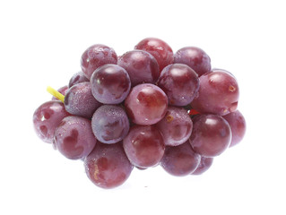 red grape  isolated on white