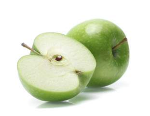 Green apple isolated on white background