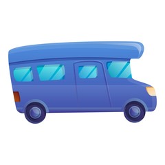 Bus travel icon. Cartoon of bus travel vector icon for web design isolated on white background