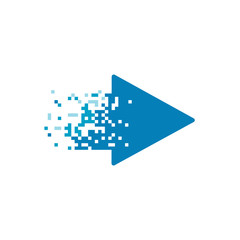 Pixel TV Logo, Streaming Media Logo Design Vector