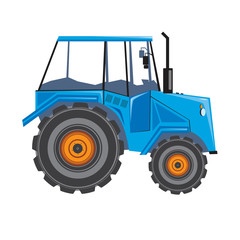 A vector agricultural tractor isolated on a white background for the dealer