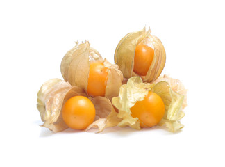 Physalis ,cape gooseberry isolated on white